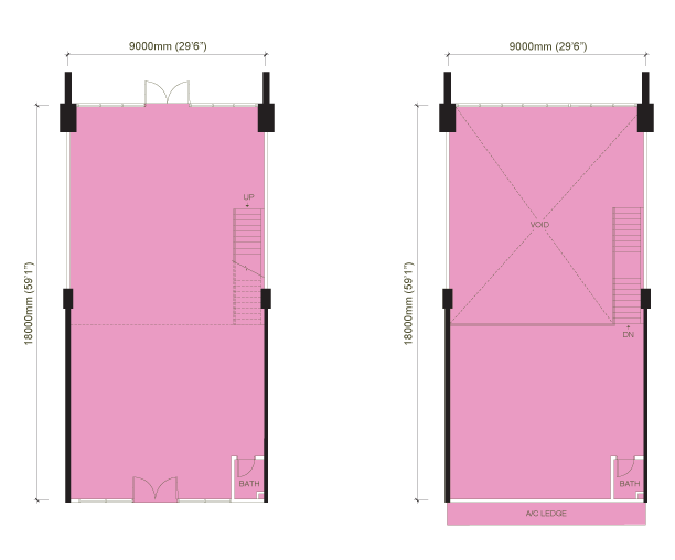 Type B1 - 9m x 18m (2,616 sqft)